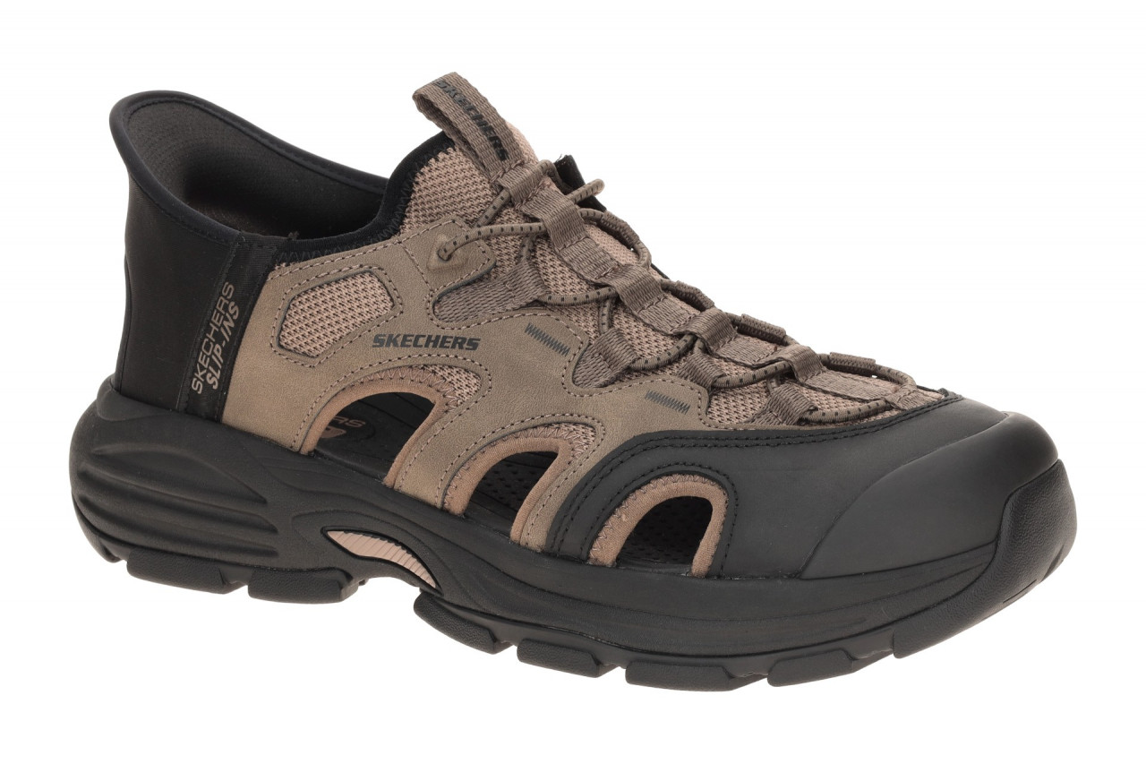 Skechers 205475 DKTP Fairport - Killian Herren Sandale Braun Hands Free Slip Ins 1 Skechers 205475 DKTP Fairport - Killian Herren Sandale Braun Hands Free Slip Ins