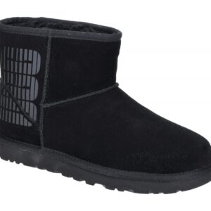 UGG 1144057 BLK Classic Mini Side Logo Damen Winterstiefel schwarz Wool-Lyoce...