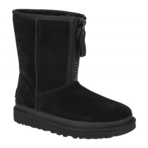 UGG Classic Short Zipper Tape Logo 1144035 BLK Damen Winterstiefel Schwarz