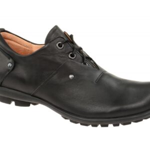 Think 3-000280-0000 Herrenschuhe KONG in Schwarz - Echtleder - bequeme Schn?r...
