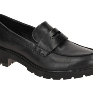 ECCO 23133301001 Metropole Vienna Women Loafer Schwarz Glattleder Blockabsatz