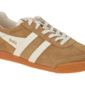 Gola CLB538TW ELAN Damen Sneaker Braun Caramel/Offwhite/Deep Red - Velourlede...