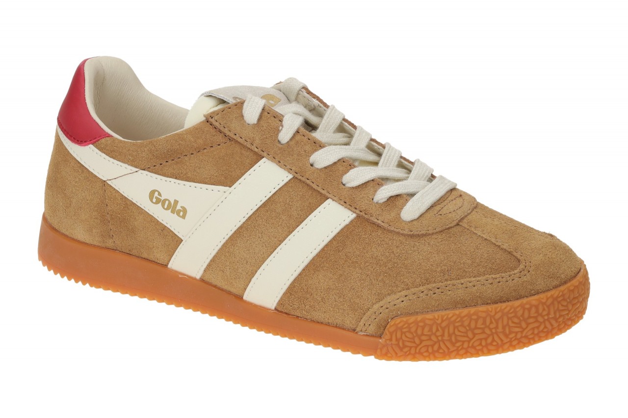 Gola CLB538TW ELAN Damen Sneaker Braun Caramel/Offwhite/Deep Red - Velourlede... 1 Gola CLB538TW ELAN Damen Sneaker Braun Caramel/Offwhite/Deep Red - Velourlede...
