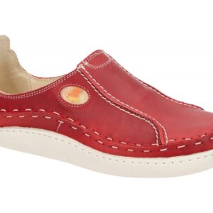 Eject 6757.003 eJECT Rot red1 Damenschuhe Slipper Fettleder Gummisohle