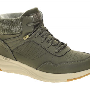 Skechers 144739 OLV Damen Sneaker olive wasserdicht mit Memory Foam