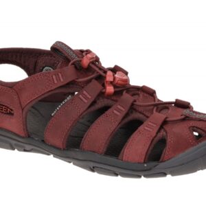 Keen 1025088 Clearwater CNX Leather Damen Sandale Rot Wine/Red Dahlia Outdoor...