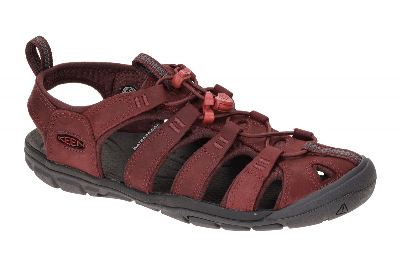 Keen 1025088 Clearwater CNX Leather Damen Sandale Rot Wine/Red Dahlia Outdoor... 1 Keen 1025088 Clearwater CNX Leather Damen Sandale Rot Wine/Red Dahlia Outdoor...