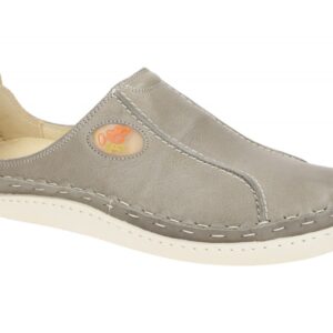 Eject 5846/1.009 Herren Slipper Grau Echtleder Naturgegerbt Gummisohle