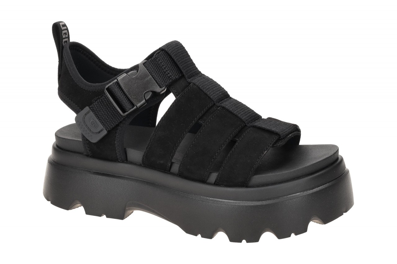 UGG 1152698 BLK Damen Sandalette CORA schwarz PU Plateau flexibel 5cm 1 UGG 1152698 BLK Damen Sandalette CORA schwarz PU Plateau flexibel 5cm