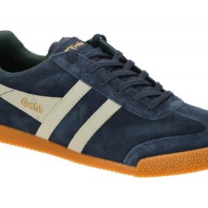 Gola Herren Sneaker Harrier CMA192SG navy/feather grey/evergreen mit Echtlede...