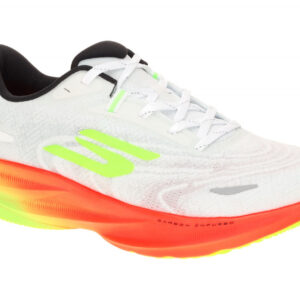 Skechers 246200 WMLT Herren Sportschuhe wei?/neon, ultraleicht mit ArchFit