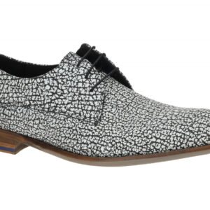 Floris van Bommel FvB 30262-10-03 Wei? - Schwarz Halbschuhe Blake Schn?rschuhe