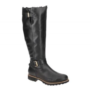 Panama Jack Amberes Igloo Trav B1 Damen Winterstiefel Schwarz Lammfell Knieho...