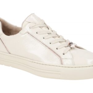 Paul Green 5296-02x Damen Halbschuhe Sneaker Beige Biscuit Strasssteine Echtl...