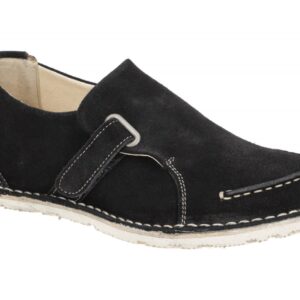 Eject 9409/1.011 SONY3DEAL Damen Slipper Schwarz Echtleder Gummisohle Klettve...