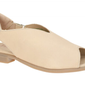 Think 788 KAMAA Damen Sandale beige panna Echtleder Blockabsatz