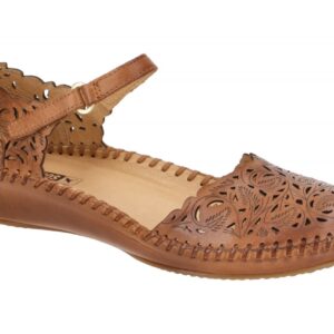 Pikolinos 655-0906 Damen Sandalette braun brandy Keilabsatz Klettverschluss E...