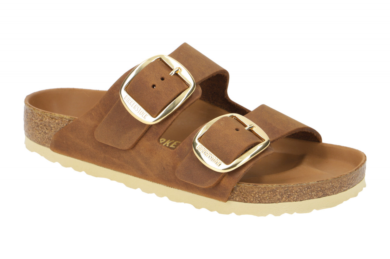 Birkenstock Damen Pantoletten 1011073 Arizona Big Buckle Braun Cognac Echtleder 1 Birkenstock Damen Pantoletten 1011073 Arizona Big Buckle Braun Cognac Echtleder
