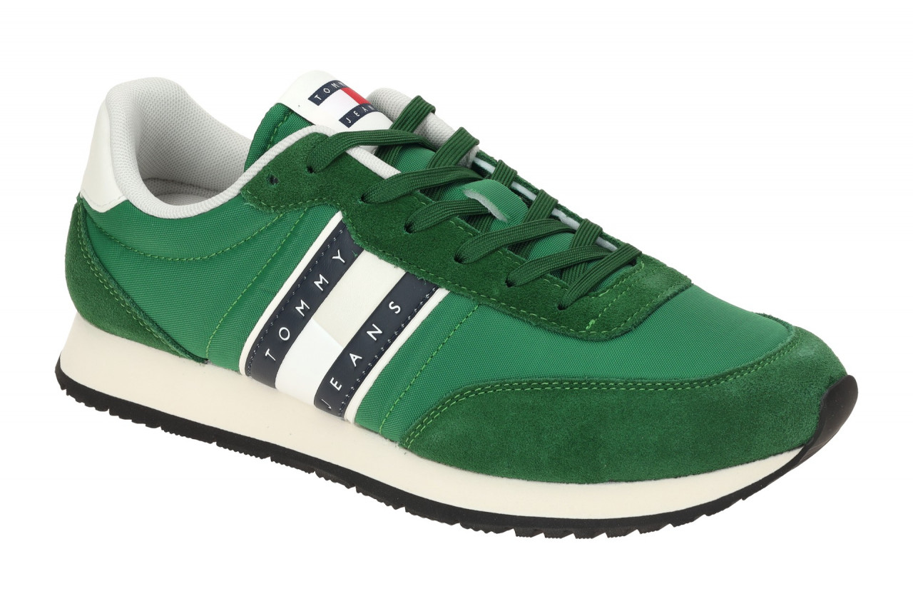 Tommy Hilfiger EM01351 L2P Herren Sneaker Gr?n Terrain Velourleder Textil Gum... 1 Tommy Hilfiger EM01351 L2P Herren Sneaker Gr?n Terrain Velourleder Textil Gum...