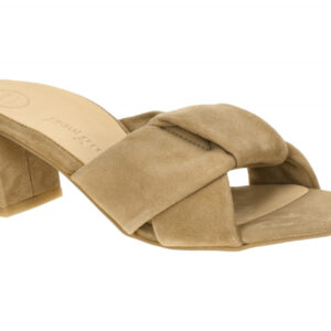 Paul Green Damen Pantoletten 6127-000 Beige Dakar Echtleder Blockabsatz 5,5cm...