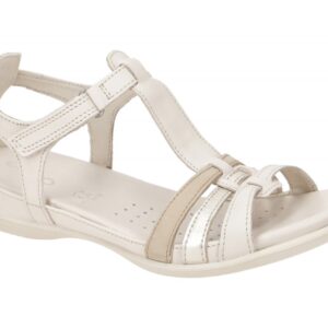 Ecco 240873 Flash Damen Sandalette beige limestone/pure white gold/weiches Ec...