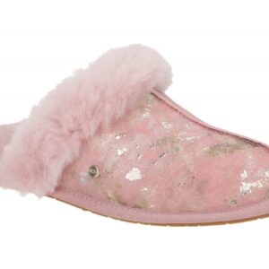 UGG 1123594 SHLL SCUFFETTE II GOLD WASH Damenhausschuhe pink Nubuck Wolle Gum...
