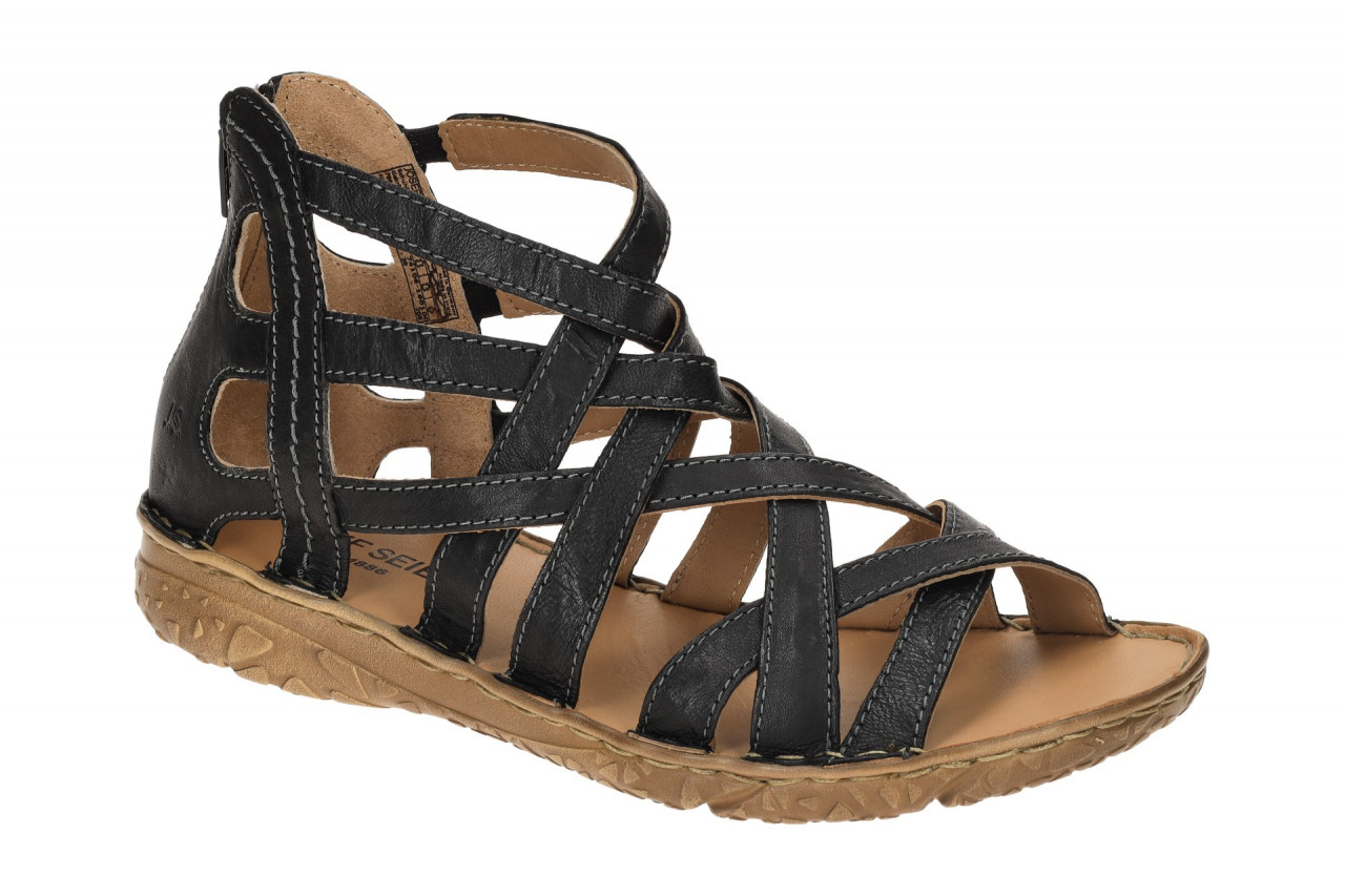 Josef Seibel Damen Sandalette IVY 06 Schwarz Riemchen Wedge Absatz Echtleder 1 Josef Seibel Damen Sandalette IVY 06 Schwarz Riemchen Wedge Absatz Echtleder