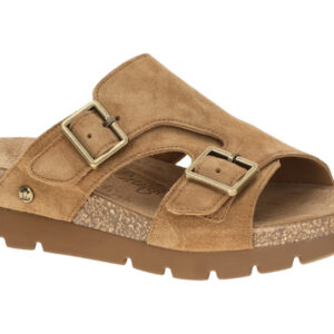 Panama Jack Damen Pantoletten Siena B2 cuero Braun elegante Flats Gummisohle