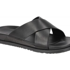 UGG 1117476 BLLE WAINSCOTT SLIDE Herren Pantolette Schwarz Echtleder Gummisohle