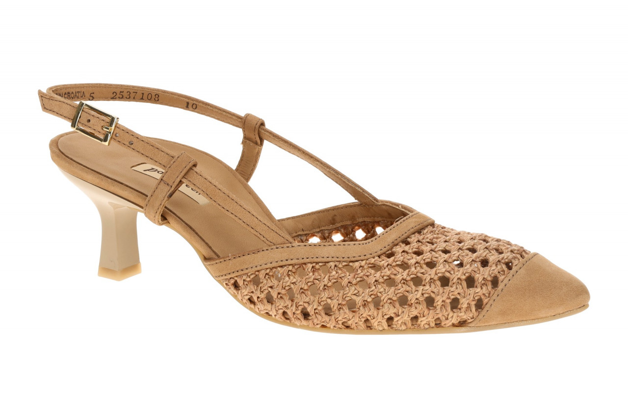 Paul Green Damenschuhe 6144-010 Braun Sisal Sling Pumps Lack Trichterabsatz 5cm 1 Paul Green Damenschuhe 6144-010 Braun Sisal Sling Pumps Lack Trichterabsatz 5cm