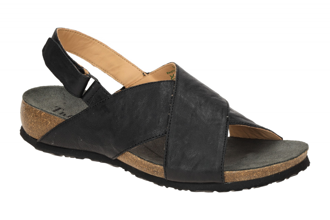 Think Sandalette JULIA_936 Damen Schwarz Echtleder Keilabsatz Klettverschluss 1 Think Sandalette JULIA_936 Damen Schwarz Echtleder Keilabsatz Klettverschluss