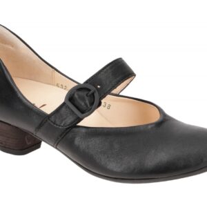 Think Aida_10 Riemchen Pumps in Schwarz - schwarz, Echtleder, Komfort Fu?bett...