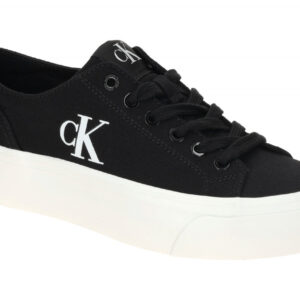 Calvin Klein YW01763 0GM VULC FLATFORM LOW Damenschuhe schwarz/wei? Plateau 3...