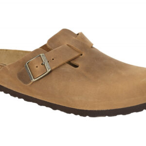 Birkenstock 1028310 Boston BS Herren Pantolette Braun Cognac Echtleder Anatom...