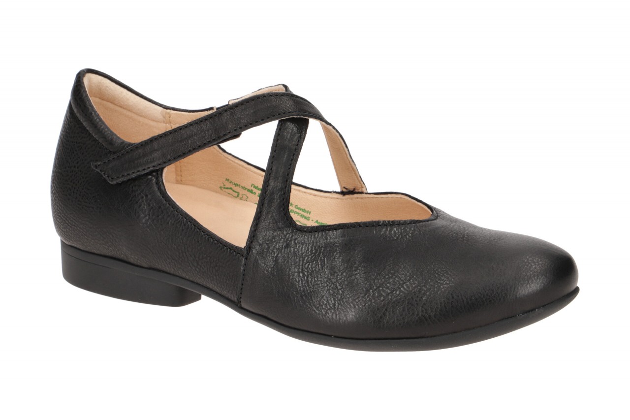 Think 564 Damenschuhe Schwarz Glattleder Mary Jane Klettverschluss 1 Think 564 Damenschuhe Schwarz Glattleder Mary Jane Klettverschluss