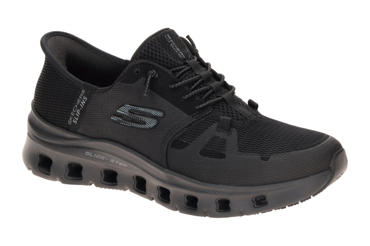 Skechers 108261EC BLK Damen Slipper Schwarz Water Repellent Memory Foam 1 Skechers 108261EC BLK Damen Slipper Schwarz Water Repellent Memory Foam