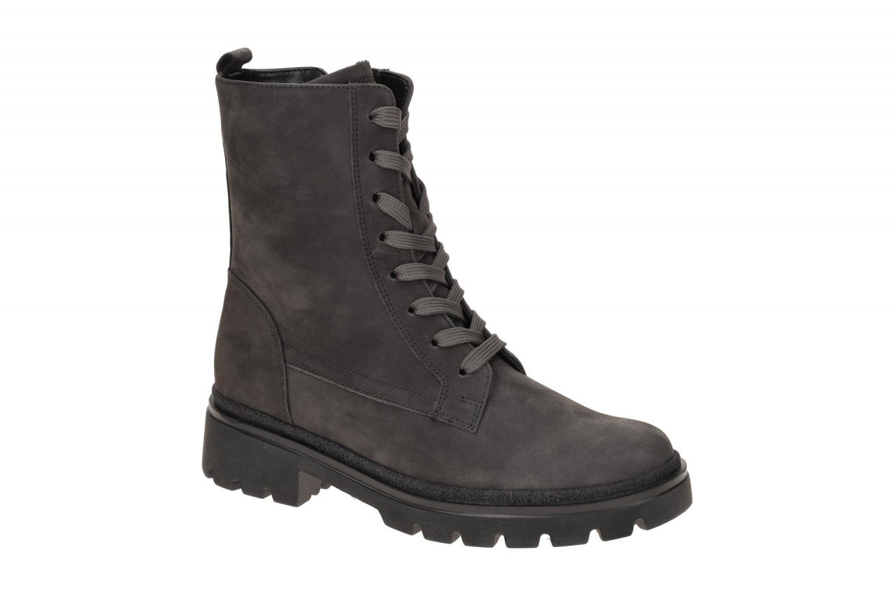 Gabor 72.745 Damen Stiefeletten Grau Pepper, LaceUp Boots, Nubuk-Leder 1 Gabor 72.745 Damen Stiefeletten Grau Pepper, LaceUp Boots, Nubuk-Leder