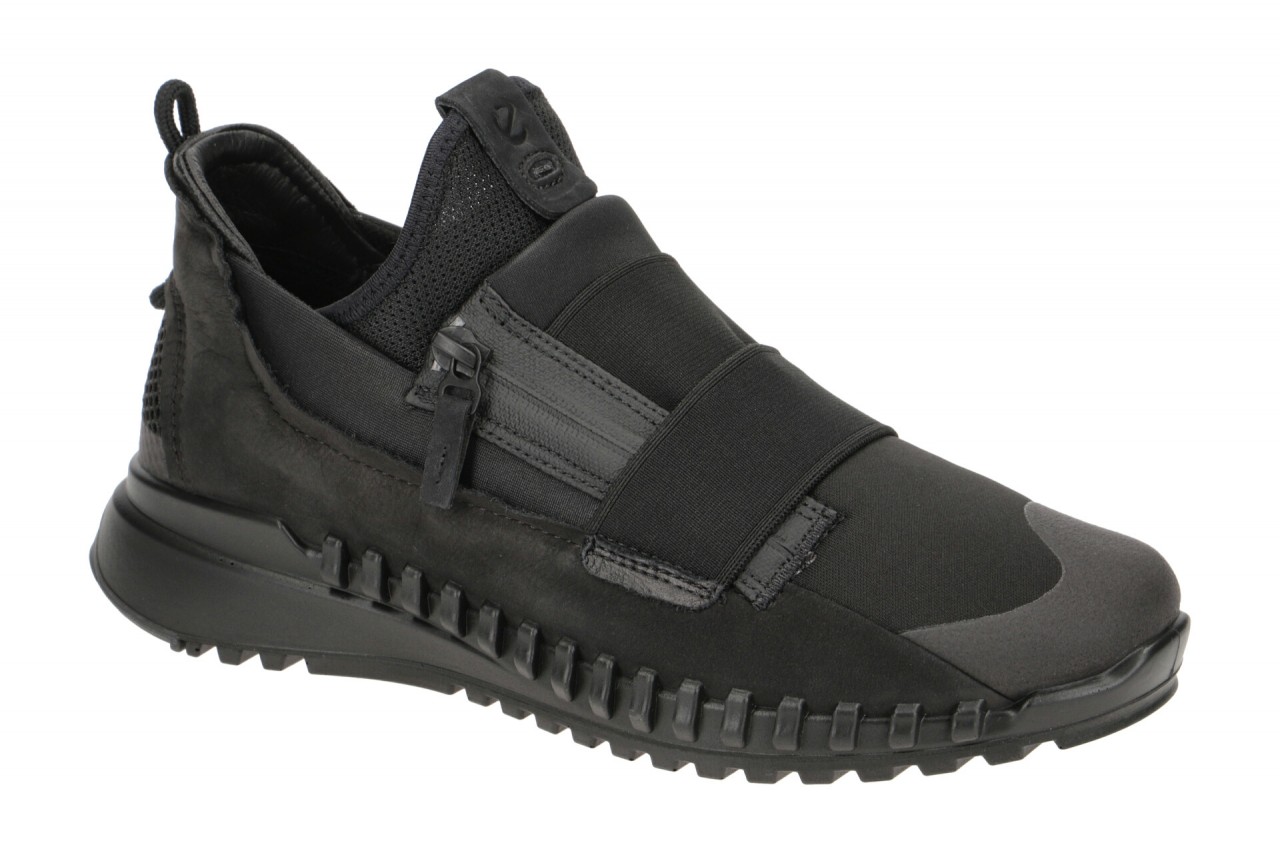 Ecco 80375351052 ZIPFLEX Women Slip-On Schwarz Velourleder Sneaker 1 Ecco 80375351052 ZIPFLEX Women Slip-On Schwarz Velourleder Sneaker