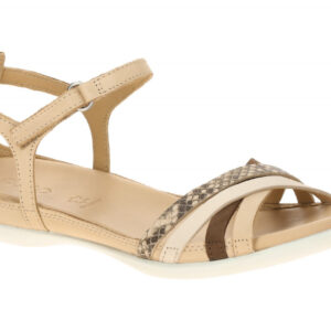 Ecco 244243 FLASH - X-STRAP Damen Sandalette Braun Phyton Snake Leder