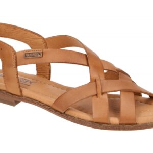 Pikolinos W0X-0556ST brandy Damen Sandalette ALGAR Echtleder Riemchen Sandale...