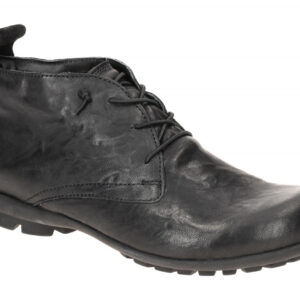 Think 144 Herrenstiefelette Schwarz Glattleder Gummizug Schnellverschluss