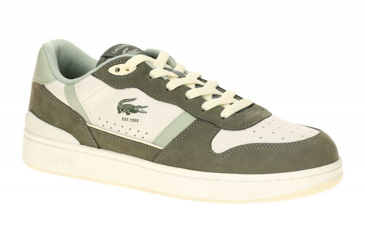 Lacoste T-CLIP SET Herren Sneakers Court Schuhe Gr?n khaki/lt khaki Echtleder... 1 Lacoste T-CLIP SET Herren Sneakers Court Schuhe Gr?n khaki/lt khaki Echtleder...