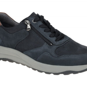 Waldl?ufer 662001 Herrenschuhe K-JOHN blau marine/cognac bequeme Schn?r Halbs...