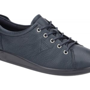 Ecco 206503 Soft 2.0 Damenschuhe Schn?r-Halbschuhe Blau Marine PU-Sohle