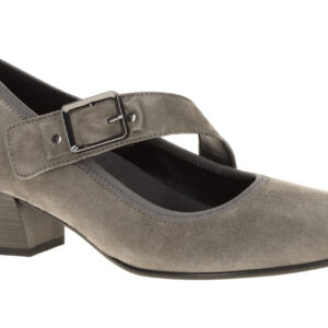 Gabor 3013.01.005 Damenschuhe taupe Pumps Velourleder Klettverschluss
