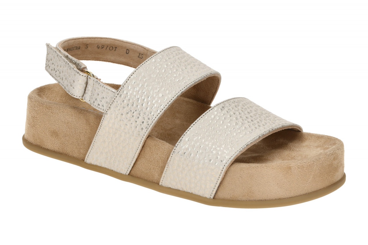 Paul Green Damen Sandale 6159-00 Grau Palegold PlateauPSandale mit Echtleder ... 1 Paul Green Damen Sandale 6159-00 Grau Palegold PlateauPSandale mit Echtleder ...
