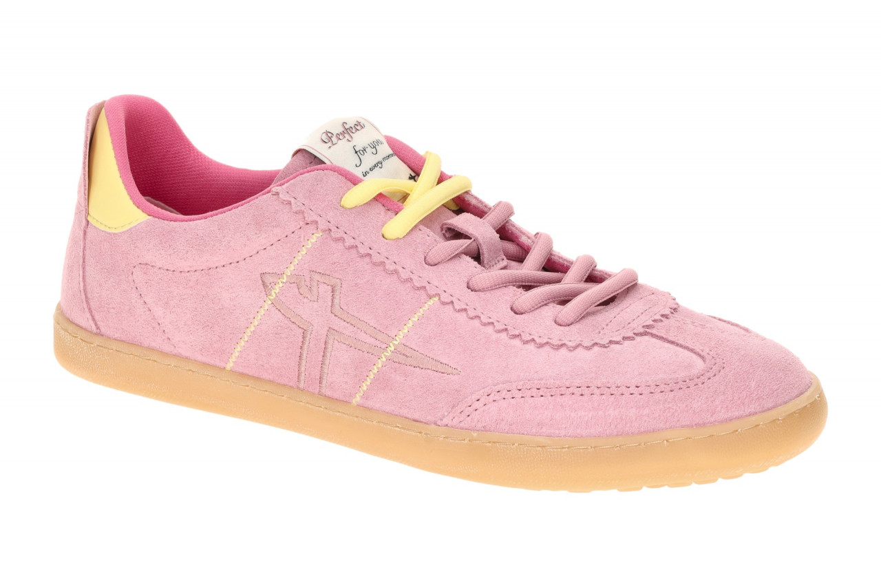 Tamaris Damen Retro Sneaker 1-23609-46 Pink Velour Leder - Gummisohle 1 Tamaris Damen Retro Sneaker 1-23609-46 Pink Velour Leder - Gummisohle