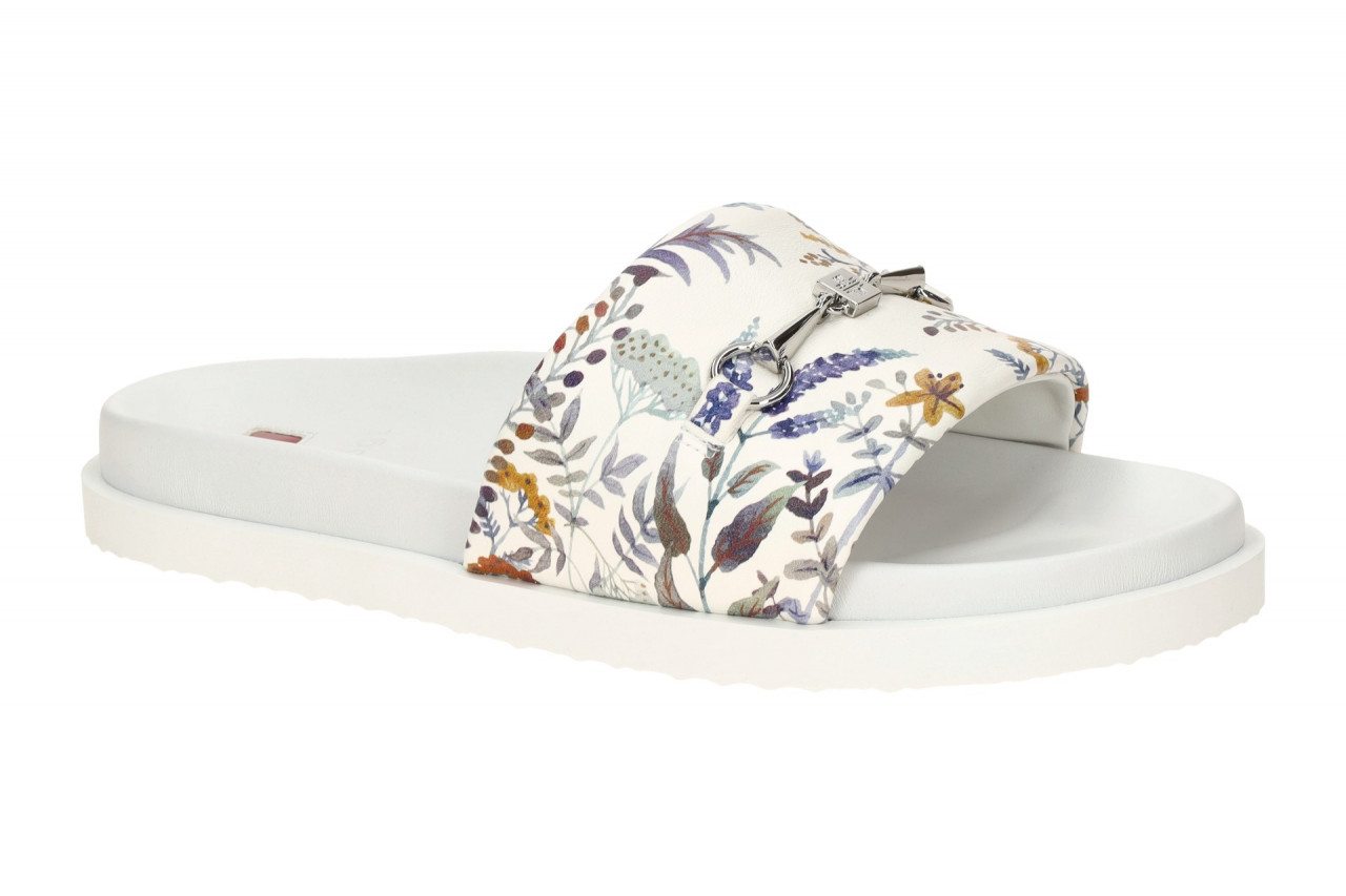 H?gl 0859 0299 Damen Pantoletten wei?/multi Blumen-Print Echtleder bequem 1 H?gl 0859 0299 Damen Pantoletten wei?/multi Blumen-Print Echtleder bequem