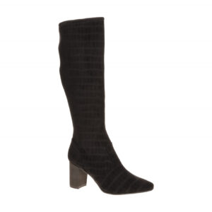 CAPRICE Damenstiefel 25520 Schwarz Stretch Langschaft Absatz 7cm
