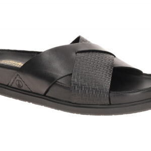 Clarks 26181382 7 TORFORD CROSS Herren Sandale Schwarz - bequeme Kreuzriemen